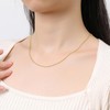 OSTAN Women's Gold Plated Fine Chain without Pendant Width: 1.5