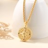 Aniu Gold Cremation Jewelry for Ashes S925 Sterling Silver Compass