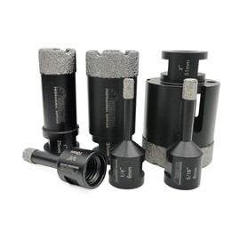 SHDIATOOL Diamond Core Drill Bits Set for Porcelain Tile Granite Marble Stone Brick Vacuum Brazed Hole Saws 06 08 10 25 35 51mm (6 of Pack)