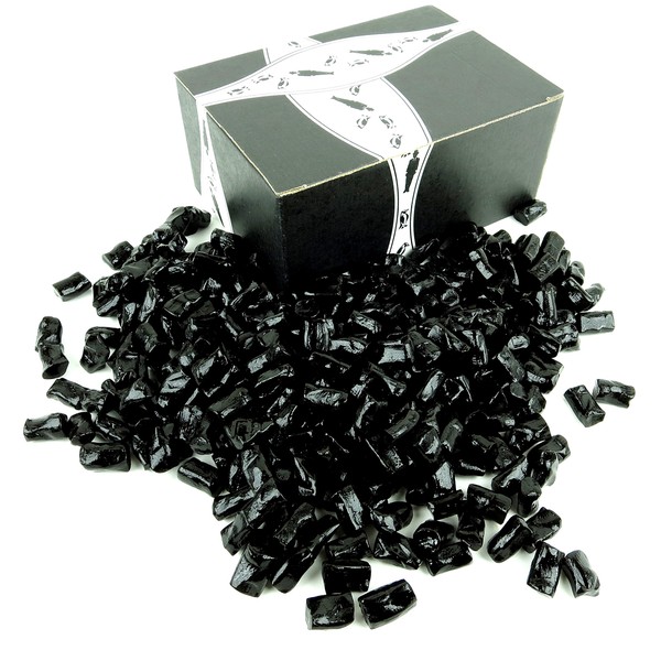 Finnska Sugar Free Black Licorice Bites, 2 lb Bag in a BlackTie Box