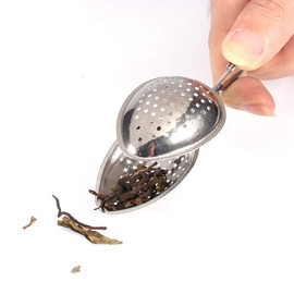 Colador de té de Bola a presión, colador de té de Bola a presión de Acero Inoxidable con asa, infusor de té Suelto Colador de Hojas Filtro difusor Hierbas Especias Gota de Agua Pincher