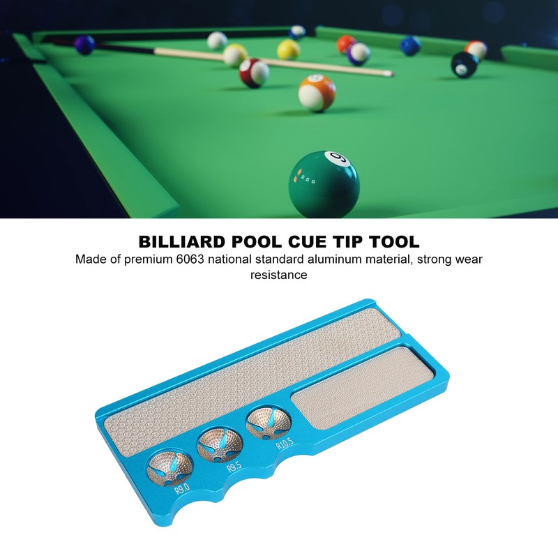 Billiard Pool Cue Tip Tool Multifunction Portable Aluminum Pool Cue