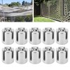 Pack of 10 Cross Cable Clamps Made of 316 Stainless