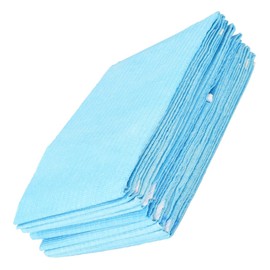 Ipetboom 10pcs Disposable Adult Bibs Lightweight Breathable Mealtime Protectors for Elderly and Adults Tie Strap Design Easy to Use Bibs for Home and Parties