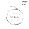TRHDFW Simple Crystal Anklet Silver Ankle Bracelet Fashion Foot Chain