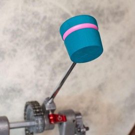 Low Boy Lightweight Wood Bass Drum Beater - Versatile Light-Weight Kick Drum Beater with Wood Surface & Aerospace-Grade Steel Rods (Seafoam with Pink Stripe, 1-pack)