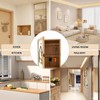 NIHUIFDPY Key Cabinet Wall Mounted, Wood Key Box with 6