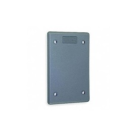 Hubbell HBLP14FS Blank Non-Metallic FS Cover Plate with Foam Gasket, Gray