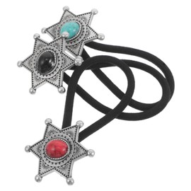 Ipetboom 3pcs Ethnic Hair Ties for Women High Elasticity Western Ponytail Holders Soft Stretchy Hair Accessories for Travel Sports and Daily Wear