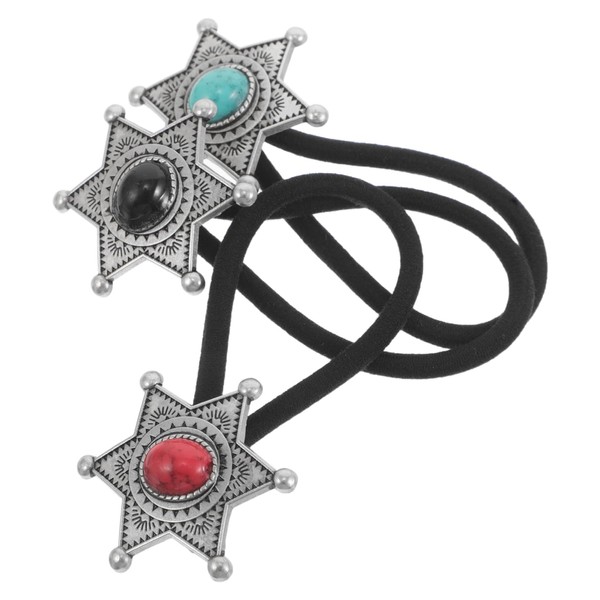 Ipetboom 3pcs Ethnic Hair Ties for Women High Elasticity Western