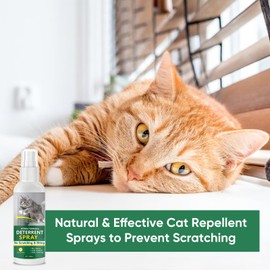 TRIXES Cat Deterrent Spray,Natural Cat Scratch Deterrent for Furniture, Cat Spray Deterrent for Pet Behavior Training, Indoor and Outdoor Use, Anti-Scratch Formula for Cats