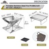 CAMPINGMOON 3-in-1 Portable Stainless Steel Wood Burning Grill and Fire