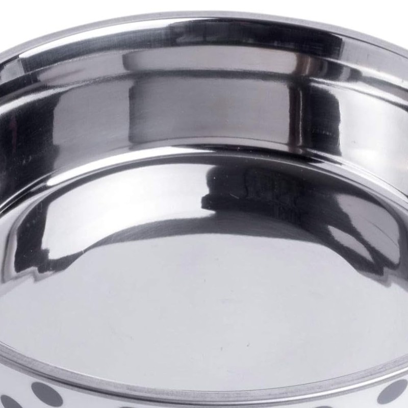 Petface Grey and White Spots Deli Dog Bowl, 21 cm