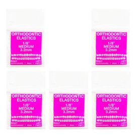 JMU Orthodontic Elastics 1/8 Medium 4.5 oz, 500 Pack Latex Intraoral Rubber Bands Orthodontic Dental Rubber Bands Made in USA