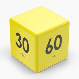 Cube Timer,Pretmess Gravity Flip Kitchen Timer for Time Management and Countdown Settings 15-20-30-60 Minutes