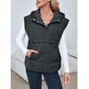Saodimallsu Womens Quilted Puffer Vest Sleeveless Hoodies Fall Winter Tops