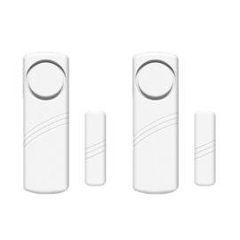 Door Alarm Sensor, 2 Pack Peixiong Wireless Window Door Open Contact Burglar Chime Anti-Theft 90dB Alarm Sensor, Loud Enough Sticky Pad Easy to Install for Your Home Safety Shop Security