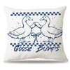 Cute Goose Themed Decorative Throw Pillow Cover 18x18 Inch