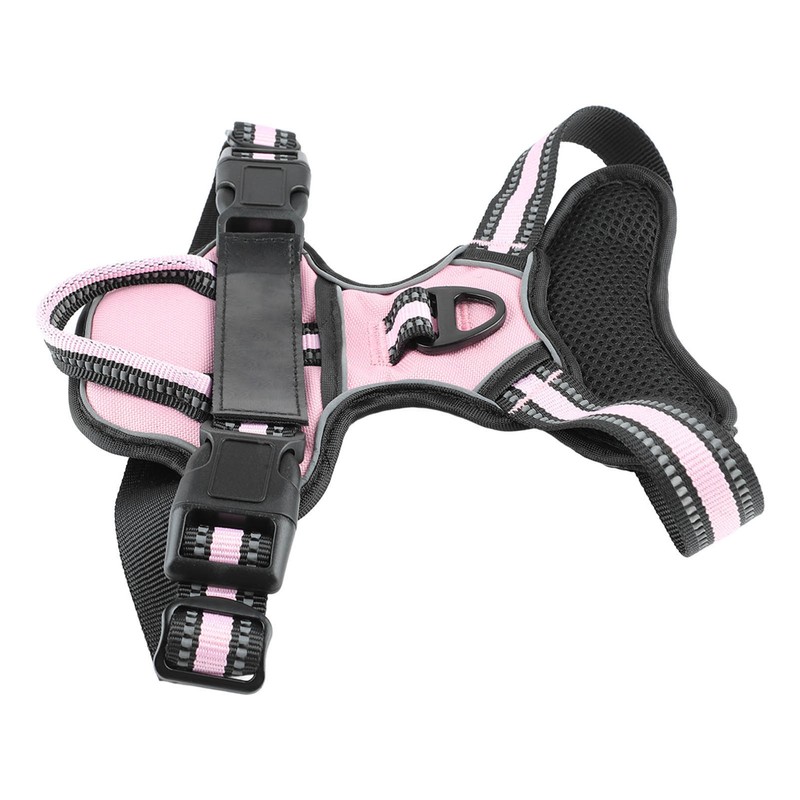 Dog Harness Double Layers Adjsutable Breathable Mesh Reflective Escape Proof