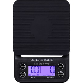 Coffee Scale with Timer Small, Apexstone Espresso Scale with Timer Small, Espresso Coffee Scale with Timer for Pour Over Coffee (Batteries Included)