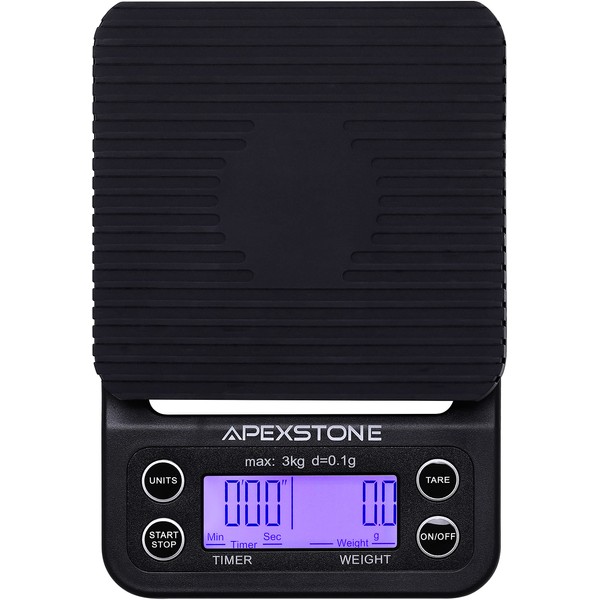 Coffee Scale with Timer Small, Apexstone Espresso Scale with Timer