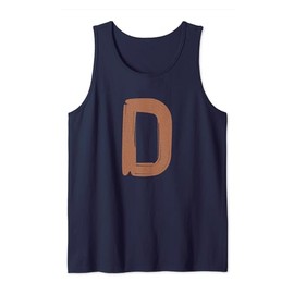 Creative Bold Leather Letter D - Design - Alphabet - Marker Tank Top