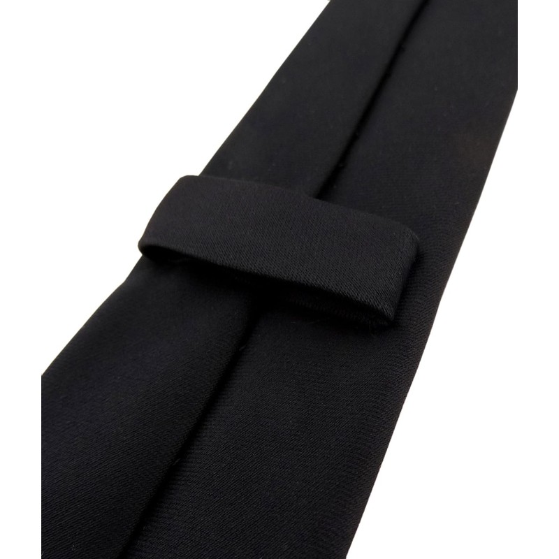 TigerTie - Slim Men's Designer Tie in Matte Black, Fine