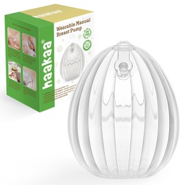 haakaa Shell - Extractor de leche de silicona portátil - Extractor de leche materna pasiva para recién nacidos, esencial para lactancia materna, 4 onzas/120 ml, 1 unidad