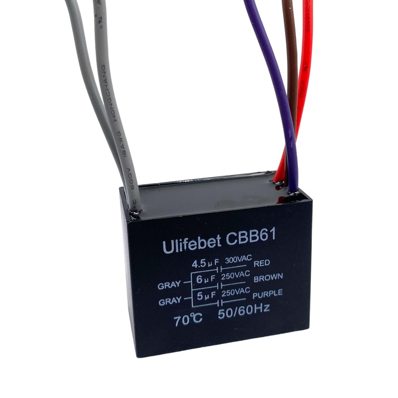 New CEILING FAN CAPACITOR CBB61 4.5uf + 6uf + 5uf