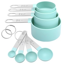 8-Piece Measuring Spoon Set, Cup Measuring Cup Set, Stainless Steel for Measuring Liquids and Solids with 4 Measuring Cups and Spoons, Measuring Tool of Kitchen, Dosing Spoon, Kitchen Appliances