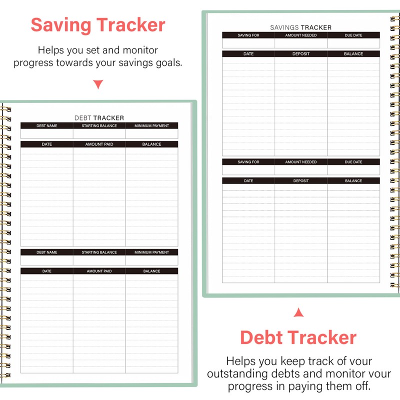 Budget Planner-Monthly Budget Book with Expense Tracker Notebook/Accounting Book, A5