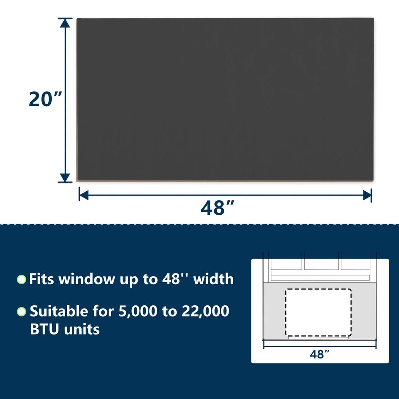 Window Air Conditioner Side Panels, 48 Inch Extended Width XL