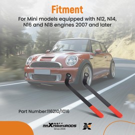 maXpeedingrods 116210 Serpentine Belt Wrench Tool Set for Mini Cooper N12, N14, N16, N18 Engines 2007 Up, 2 Pack