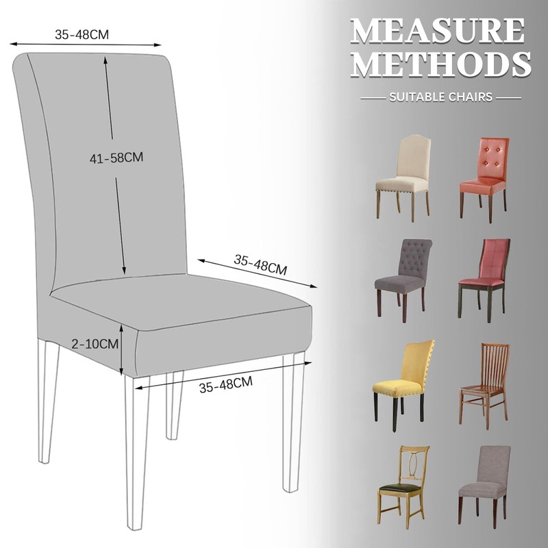Homebliss Set of 6 Stretch Chair Covers, Swing Chairs, Elastic