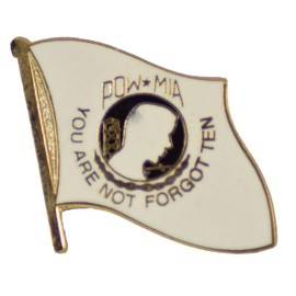 POW/MIA FLAG - WHITE LAPEL PIN OR HAT PIN - Size 1" - VETERAN OWNED BUSINESS