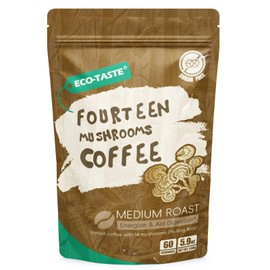 Mushroom Coffee 14 in 1 with Log-Grown Mushrooms | 30% Beta-Glucans Lab-Verified | 60 Servings for Focus & Gut Health | Sugar-Free with Lion's Mane, Chaga, Reishi | 5.9oz