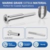 Gyykzz 20 Pack Invisible Cable Railing Kit, Marine Grade T316