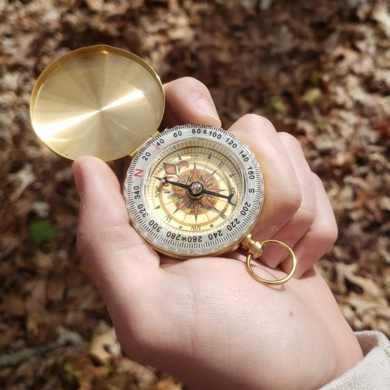 Early Buy Compass for Navigation Vintage Pocket Compass with Luminous