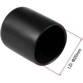MACHSWON 10pcs Rubber End Caps 20mm ID, Black