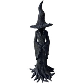 Nenkarn Enchanting Witch Statue, Resin Witch Statues and Figurines, Retro Magician Dark Fantasy Ornament, Poised to Shield You from All Negativity (11.8Inch)