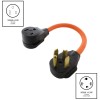 AC WORKS® 30 Amp NEMA 14-30P to NEMA 6-50R Flexible