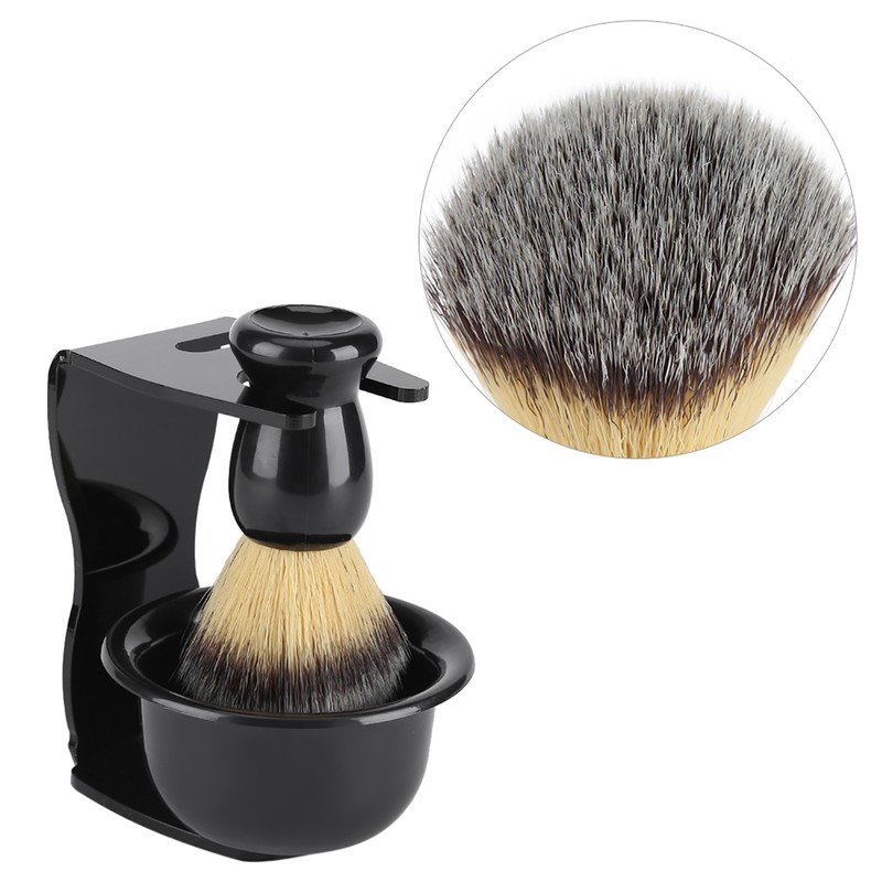 3 PCS Professional Men Shaving Brush Stand Holder Bowl Set