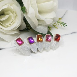  No.1209 Handmade Nail Tips  - Short Ballerina /  No.1209 수제네일팁  - 숏발레리나
