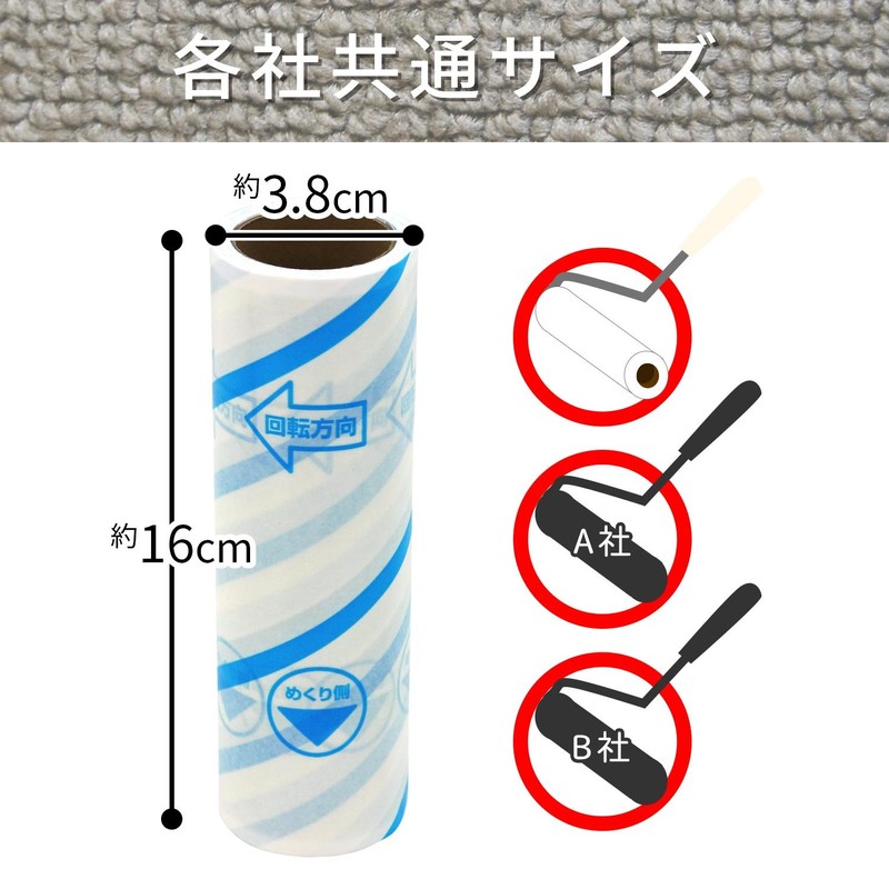 LEC Gekikoro S-770 Carpet Cleaner, Perforated Cut, 70 Rounds, Spare