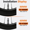 RACEDUEL Tubeless Valve Stems Presta Valves Stem Aluminum 44MM/60MM/80MM