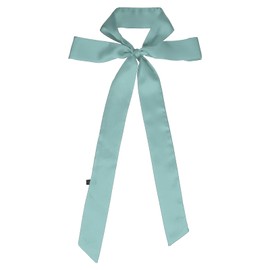 PATIKIL Stylish Ribbon Scarf, Solid Color Skinny Scarf Pure Long Neckerchief Silk Satin Necktie Belts Sash Hair Scarf Headband Ribbon Tie for Women Fashion Decoration, Green