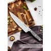 elitequo 13 pieces Kitchen Knife Block Set with Sharpener,Dishwasher Safe,German