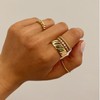 Me&Hz 14K Gold Plated Twist Band Statement Rings for Women