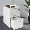 Drawer Unit, 6/3-Tier Steel Organizer on Wheels for Office, 3
