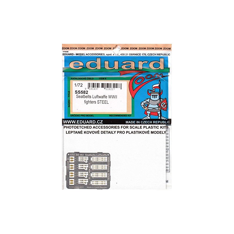 Eduard Photoetch (Zoom) 1:72 - Seatbelts LuftWaffe Fighter